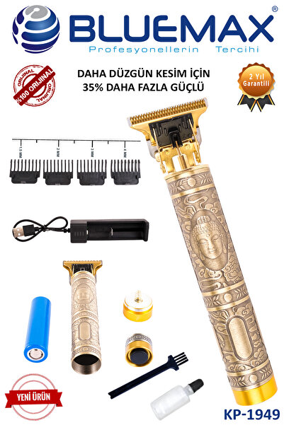 Genel Markalar Suya Dayanıklı, Şarj Göstergeli, Budha Desenli Erkek Tıraş Makinesi