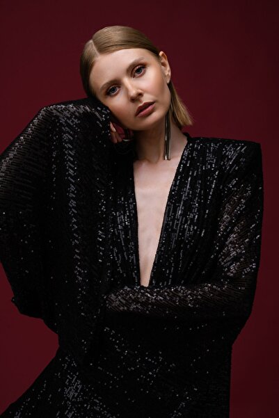 Gira official Černé flitrované šaty Glenli