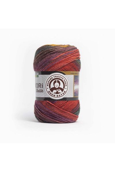 Ören Bayan Color 901 - 100 g Favorite Batik Hand Knitting Yarn