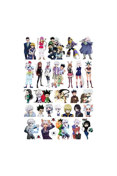 Ororabutik Σετ αυτοκόλλητων Anime Hunter X Hunter 32 τμχ - Σετ αυτοκόλλητων Scrapbook Bullet Journal