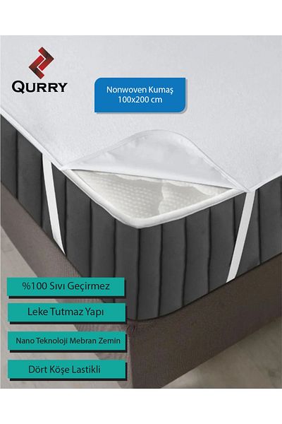 QURRY 100x200 Cm Single Elastic Mattress Pad - Baby Bed Protector
