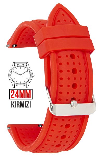 COBRA 24mm Fossil-Welder-Casio-Seiko-Omega-Armani Watch Compatible Silicone Strap - 24S26B