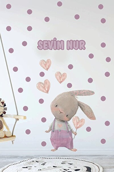 Kt Grup Sevimli Tulumlu Tavşanlar İsimli Çocuk ve Bebek Odası Kişiselleştiril...