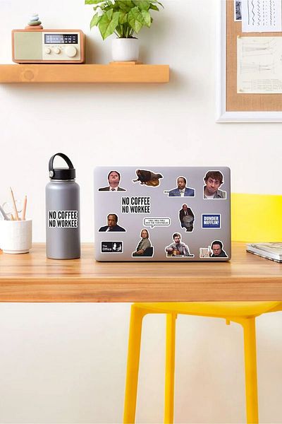 KT Decor مجموعة ملصقات PVC مكونة من 6 قطع للهاتف والكمبيوتر اللوحي والكمبيوتر المحمول والكمبيوتر المحمول