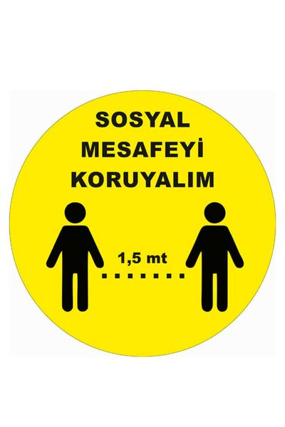 Sim Tasarım Соціальна дистанція Місце - Стіна - Скляна наклейка 01