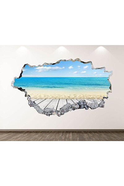 Kt Grup Şehir ve Doğa Manzaraları Full Hd Baskı 3d Modern Duvar Sticker