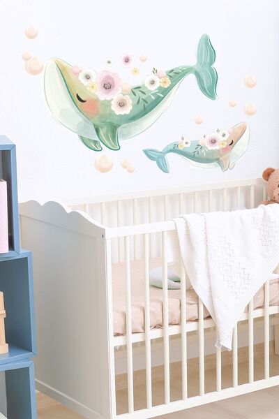 Sim Tasarım Набір настінних наклейок «Милі дельфіни»
