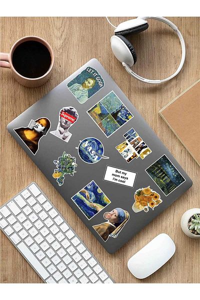 KT Decor Art Themed Phone, Tablet, Laptop and Notebook - PVC Sticker Set-3