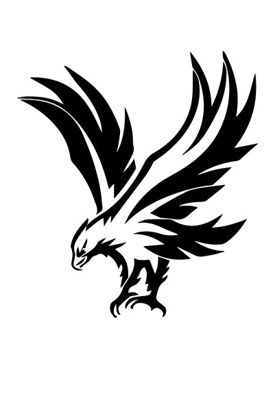 HMNL Uçan Kartal Oto Sticker, Motorsiklet Sticker, Kask Sticker 14x12 Cm