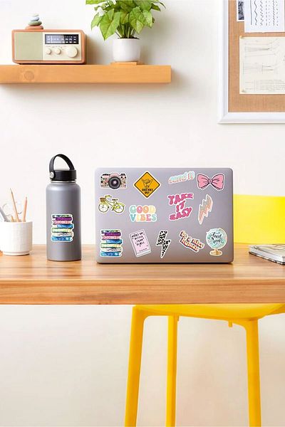 KT Decor VSCO تحت عنوان الهاتف والكمبيوتر اللوحي والكمبيوتر المحمول والكمبيوتر المحمول - مجموعة ملصقات PVC-2