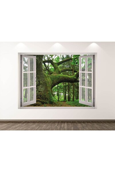 Kt Grup Manzara Resimleri Full Hd Baskı 3D Pencere Modern Duvar Sticker