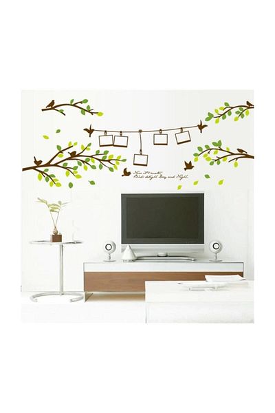 KT Decor Διακόσμηση τοίχου σαλονιού σπιτιού με κορνίζα με εικόνα με κλαδιά δέντρων