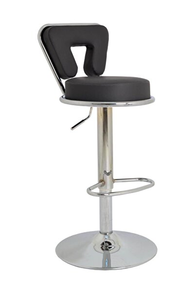 Bürocci Virago Bar Sandalyesi - Gri Deri - 9540s0125