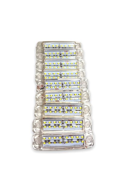 AHMET OTOMOTİV (10 Adet) Çift Sıra Parmak Led Beyaz Renk 10cm 16 Led