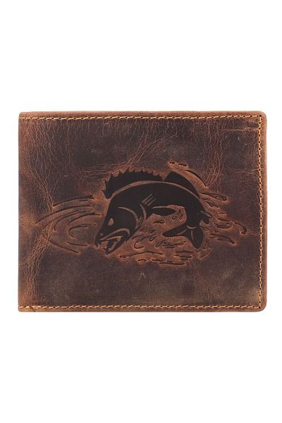 Greenburry Vintage wallet with fish embossed leather 12 cm