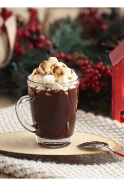 MADAME LUDA Kulplu Espresso Americano Mocha Bardağı 6 Adet Cam 190 Cc