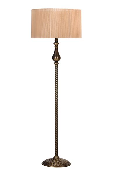 epifanio Madelyn Eskitme Burgulu Metal Lambader - Organize Kahve