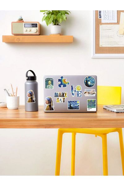 KT Decor مجموعة ملصقات PVC تحت عنوان V-Gogh - للهاتف والكمبيوتر اللوحي والكمبيوتر المحمول والكمبيوتر المحمول والكمبيوتر المحمول والمكتب - 4