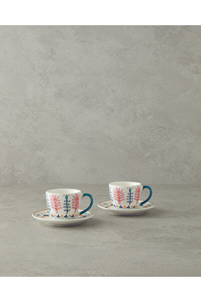 English Home Love Adore New Bone China 4 Parça 2 Kişilik Kahve Fincan Takımı ...