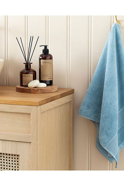 English Home Deluxe Low Twist Face Towel 50x90 Cm Blue