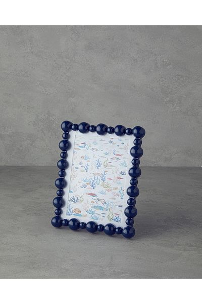 English Home Navy Blue Bubble MDF Frame