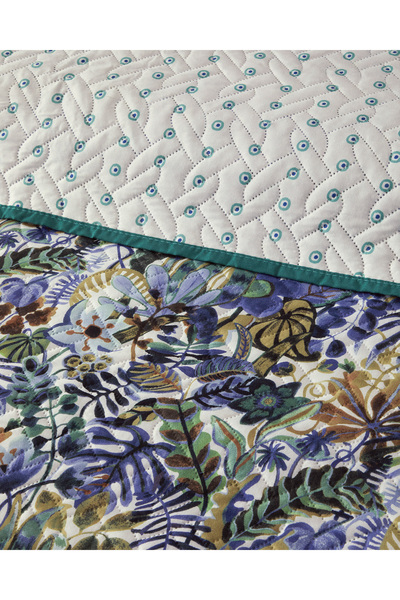 English Home Floral Charm Tek Kişilik Çok Amaçlı Örtü Mavi