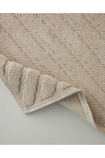 English Home Bézs Linea Cotton Curl fürdőszőnyeg szett