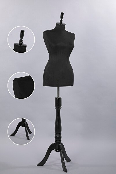 TERZİ DÜKKANI Ahşap Ayaklı 38 Beden Bayan Terzi Mankeni, Prova Mankeni, Vitri...