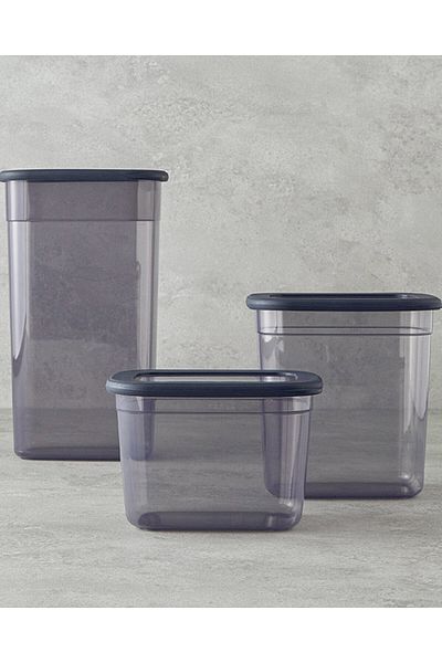 English Home Anthracite Safe Food 3-Piece Food Container Set