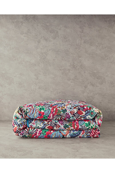 English Home Flower Frenzy Tek Kişilik Çok Amaçlı Örtü Mor