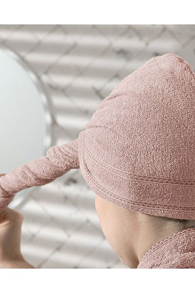 English Home Light Pink Soft Cotton Hair Cap - Standard