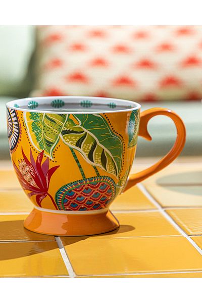 English Home Eotic Wild New Bone China Mug Yellow