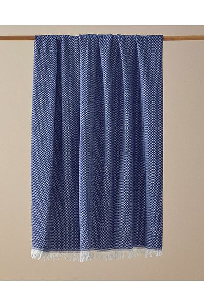 English Home Canapea Helena Bumbac Şal Indigo
