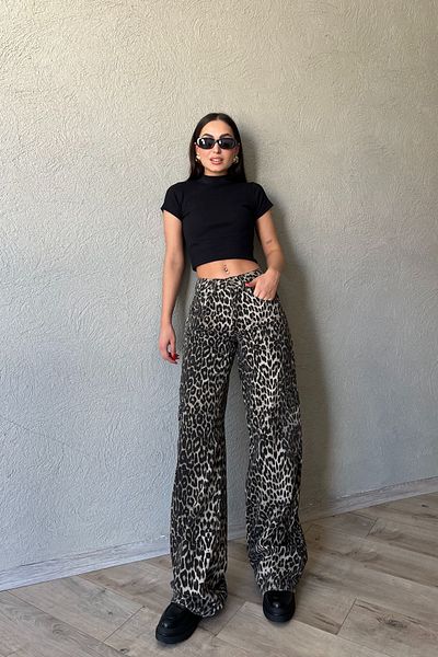 Seda Yalçın Atelier Leopard Patterned Pinterest Jeans - With Cargo Pocket