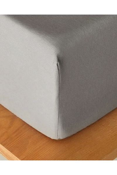 English Home Anthracite Classy Twill Single Elastic Sheet