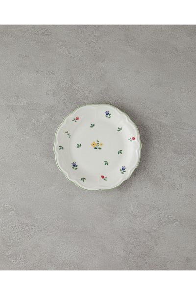 English Home Fiorellino Porcelain Breakfast Set for 2 People - Green, Yellow, Pink, Blue