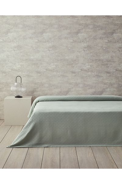 English Home Πράσινο διπλό απλό βαμβακερό πικέ