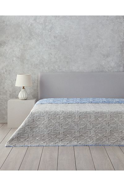 English Home Dark Blue Modern Diamond Blanket - Single, Multi-Purpose