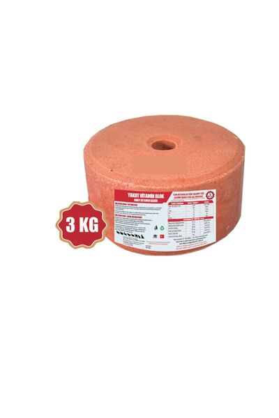 Gostak Tarım Tüm Hayvanlar Için Yalama Taşı 3 Kg ( Yuvarlak Vitamin Blok )