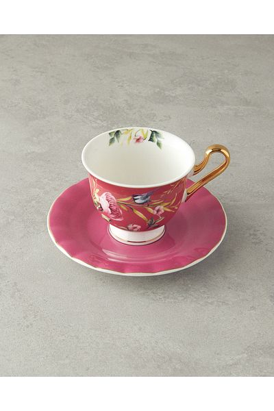 English Home STD Vanilla - طقم أكواب مكون من 4 قطع وشخصين من New Bone China - أرجواني كلاسيكي