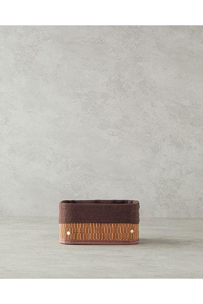 English Home Бамбукова кошница Gina Dark Brown - 20X15X10 см