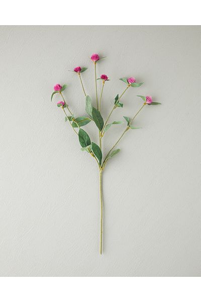 English Home Gomphrena Μονόκλαδο Τεχνητό Λουλούδι Σκούρο Ροζ