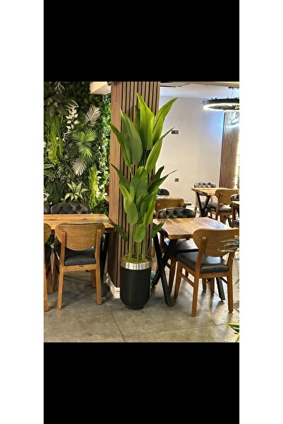 İremÇiçekçilik Metal saksıda yapay ağaç köşe çiçeği yapaycicekuygula