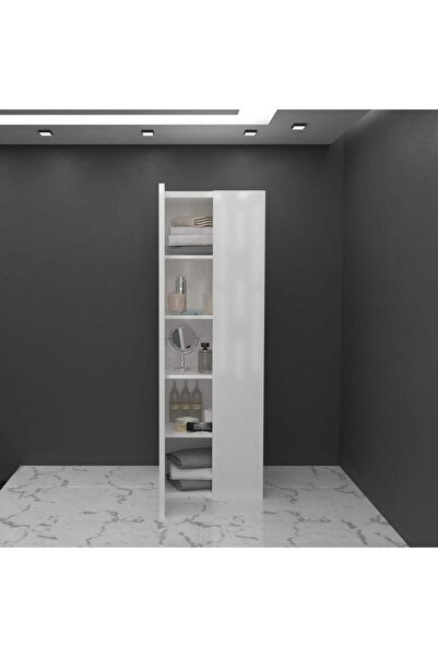Tuliplife • Çok Amaçlı Mutfak Dolabı 5 Raflı Dolap 2 Kapaklı Kiler Dolabı Tlp...
