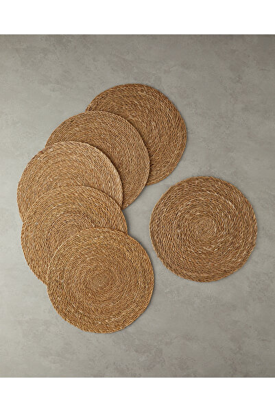 English Home Mia Hasır 6'lı Amerikan Servis 35 cm Bej Aceleyolla luxury sepetcib