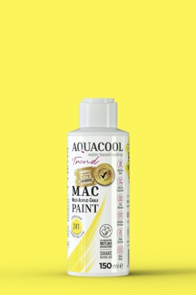 Aquacool Trend Su Bazlı Hibrit Dönüşüm Boyası 241 Limon Sarı 150ml