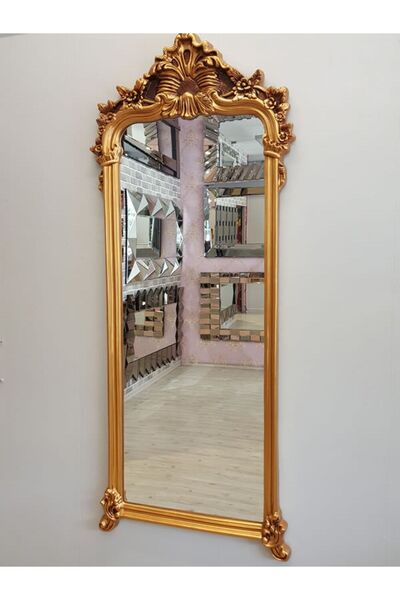 AYNA DENİZİ Vintage Madam Model Altın Renk Dekoratif Boy Aynası
