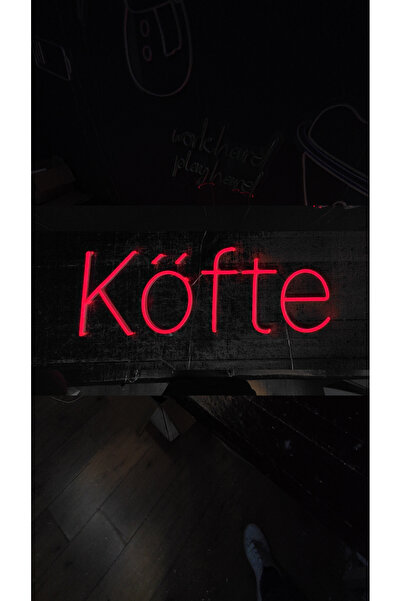 vinyuup Köfte - Dekoratif Duvar Aydınlatması Neon Led Yazı Lokanta Restoran K...