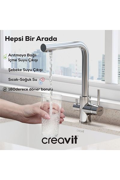 Creavit CREAVIT DW8700 Kitchen Fixture with Water Purification and Outlet - HBV00001CELLR