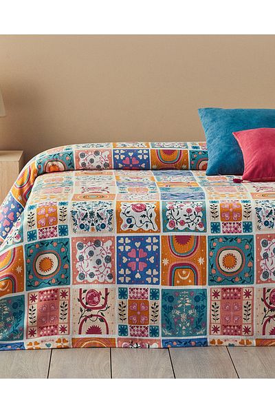 English Home Patchwork Harmony - Double Pink Pique
